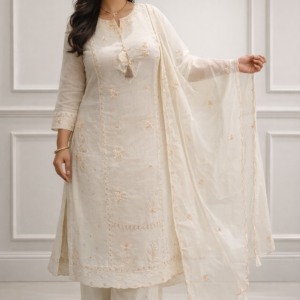 Ivory Grace Embroidered Kurta Set