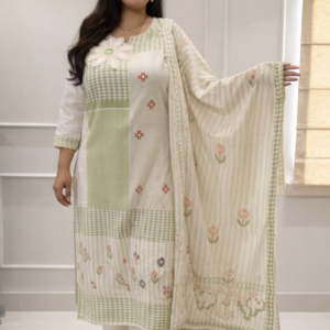 Pastel Green Printed Kurta Set with Dupatta for Women | Casual & Summer Ethnic Wear